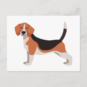 Beagle Welpenhund Hallo Danke Liebe Vermisse Dich Postkarte