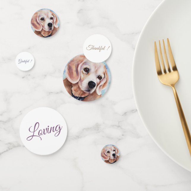 Beagle Welppy Birthday Konfetti (Gruppe)