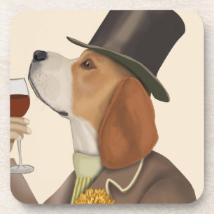 Beagle Wine Snob Getränkeuntersetzer