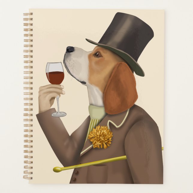 Beagle Wine Snob Planer (Vorderseite)