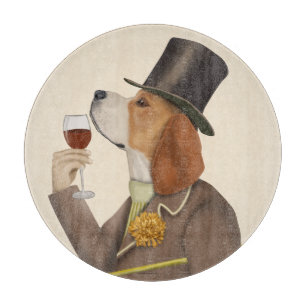 Beagle Wine Snob Schneidebrett