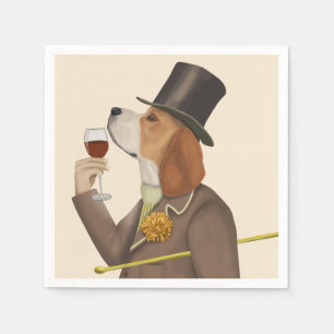 Beagle Wine Snob Serviette