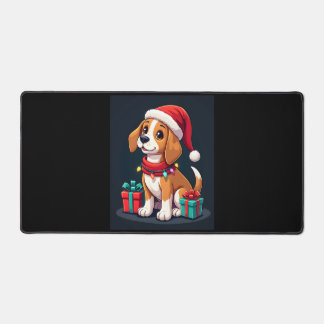 Beagle Xmas Beleuchtung Santa Beagle Hund Weihnach Schreibtischunterlage