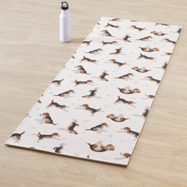 Beagle Yoga Pose Yogamatte (Beispiel)