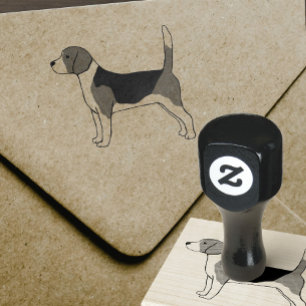 Beagle-Zeichnen Gummistempel
