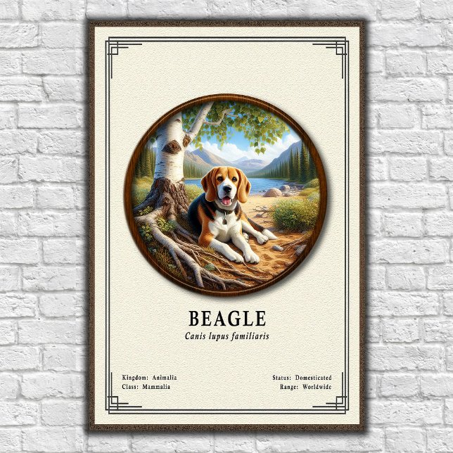 Beagle Zoologie Serie Poster (Von Creator hochgeladen)