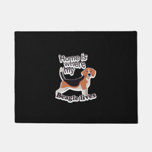 Beagle Zuhause Fußmatte
