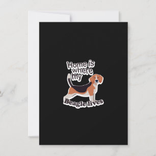 Beagle Zuhause Mitteilungskarte
