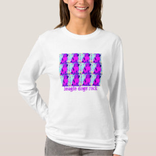 Beaglehundecollage (Beagle verfolgt Felsen) T-Shirt