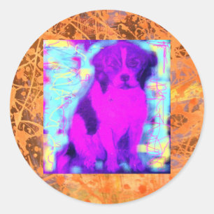 BeaglehundeTropfen Runder Aufkleber
