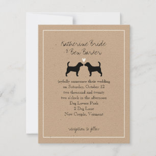 Beagles Hochzeitseinladung Einladung
