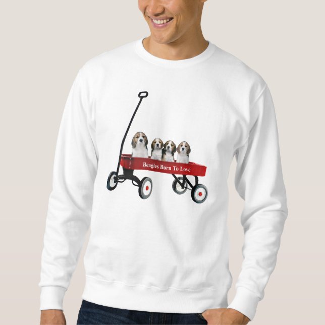 Beagles im Lastwagen-Unisexsweatshirt Sweatshirt (Vorderseite)
