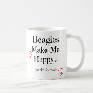 Beagles machen mich glücklich - kaffeetasse