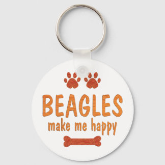 Beagles machen mich glücklich schlüsselanhänger