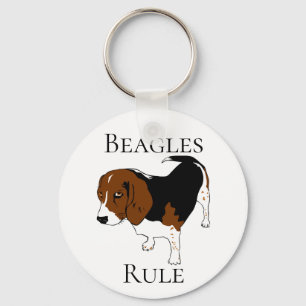 Beagles Rule Welpen Hund Canine Hunde Schlüsselanh Schlüsselanhänger