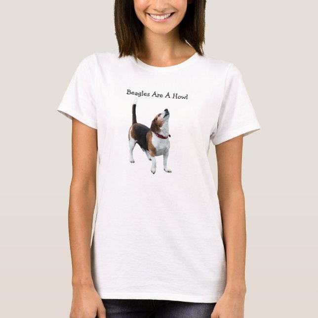 Beagles sind ein Heulen-lustiger HundeT - Shirt (Vorderseite)