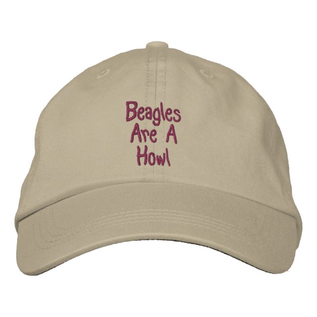 Beagles sind ein Howl Niedlich bestickte Cap Bestickte Baseballkappe (Vorderseite)