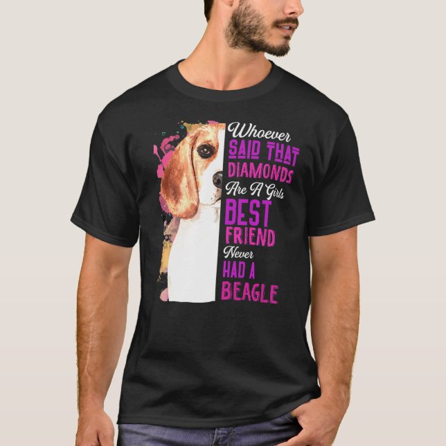 Beagles sind ein Mädchen bester Freund Hund Mama M T-Shirt (Vorderseite)