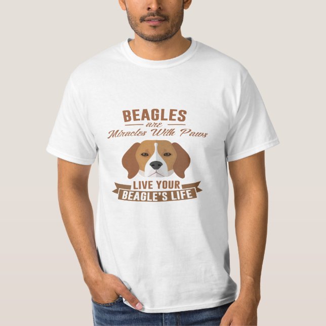 Beagles sind Wunder mit Tatzen-T-Shirt Geschenk T-Shirt (Vorderseite)