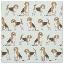 Beagles zu Aqua Fabric