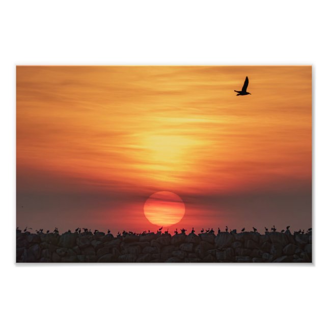 Beaitiful Sunset Colors - Marina Del Rey, CA Fotodruck (Vorne)