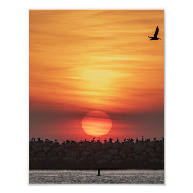 Beaitiful Sunset Colors - Marina Del Rey, CA Fotodruck (Vorne)
