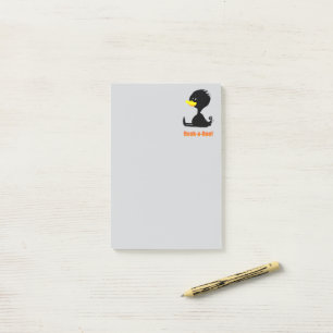 Beak-a-Boo! Süße Cartoon-Ente mit lustigem Wortspi Post-it Klebezettel