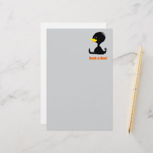 Beak-a-Boo! Süße Cartoon-Ente mit witzigem Wortspi Briefpapier