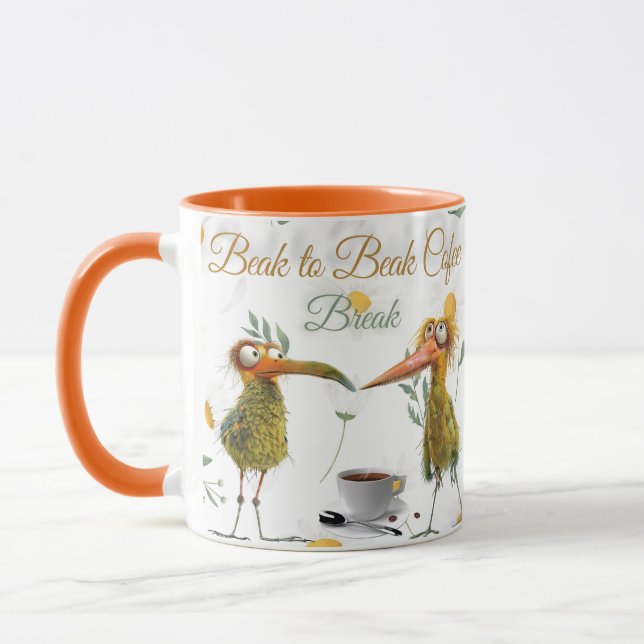 Beak to Beak Coffee Break - Funny Bird Tasse (Links)
