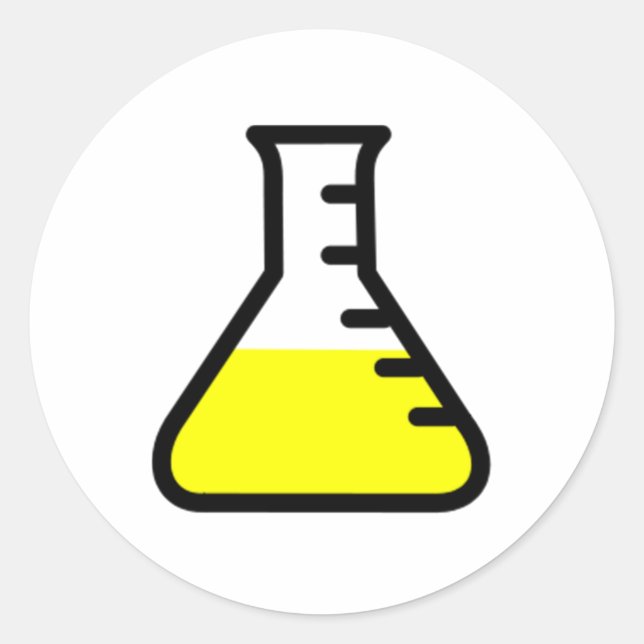 Beaker für Chemie Runder Aufkleber (Vorderseite)