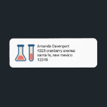 Beaker & Test Tube Science Theme<br><div class="desc">Adressetiketten mit einem niedlichen zeichn eines Reagenzglases und eines Bechers. Ideal für Wissenschaftsarten.</div>