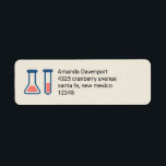Beaker & Test Tube Science Theme<br><div class="desc">Adressetiketten mit einem niedlichen zeichn eines Reagenzglases und eines Bechers. Ideal für Wissenschaftsarten.</div>