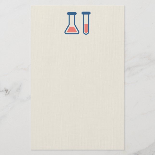 Beaker & Test Tube Science Theme Briefpapier (Vorderseite)