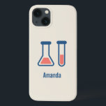 Beaker & Test Tube Science Theme Case-Mate iPhone Hülle<br><div class="desc">Ein Telefongehäuse mit niedlichem zeichn eines Reagenzglases und eines Bechers. Ideal für Wissenschaftsarten.</div>