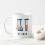 Beaker & Test Tube Science Theme Kaffeetasse<br><div class="desc">Eine Tasse mit einem niedlichen zeichn eines Reagenzglases und eines Bechers. Ideal für Wissenschaftsarten.</div>