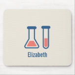 Beaker & Test Tube Science Theme Mousepad<br><div class="desc">Ein Mauspad mit einem niedlichen zeichn eines Reagenzglases und eines Bechers. Ideal für Wissenschaftsarten.</div>