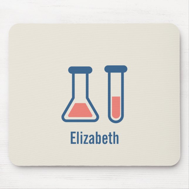 Beaker & Test Tube Science Theme Mousepad (Vorne)