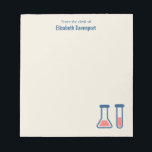 Beaker & Test Tube Science Theme Notizblock<br><div class="desc">Ein Notizblock mit einem niedlichen zeichn eines Reagenzglases und eines Bechers. Ideal für Wissenschaftsarten.</div>