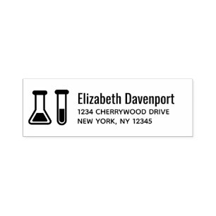 Beaker & Test Tube Science Theme Permastempel