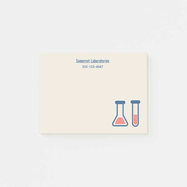 Beaker & Test Tube Science Theme Post-it Klebezettel (Vorderseite)