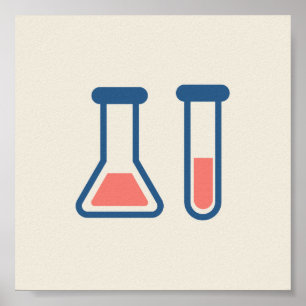 Beaker & Test Tube Science Theme Poster