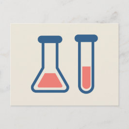 Beaker & Test Tube Science Theme Postkarte