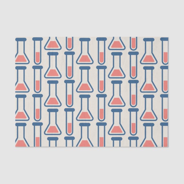 Beaker & Test Tube Science Theme Seidenpapier (Vorderseite)