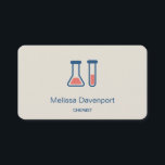 Beaker & Test Tube Science Theme Visitenkarte<br><div class="desc">Visitenkarten mit einem niedlichen zeichn von Reagenzglas und Becherglas. Ideal für Wissenschaftsarten.</div>