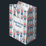 Beaker & Test Tube Science zum Geburtstag Mittlere Geschenktüte<br><div class="desc">Geschenkbeutel mit einem niedlichen zeichn eines Reagenzglases und eines Bechers. Ideal für Wissenschaftsarten.</div>