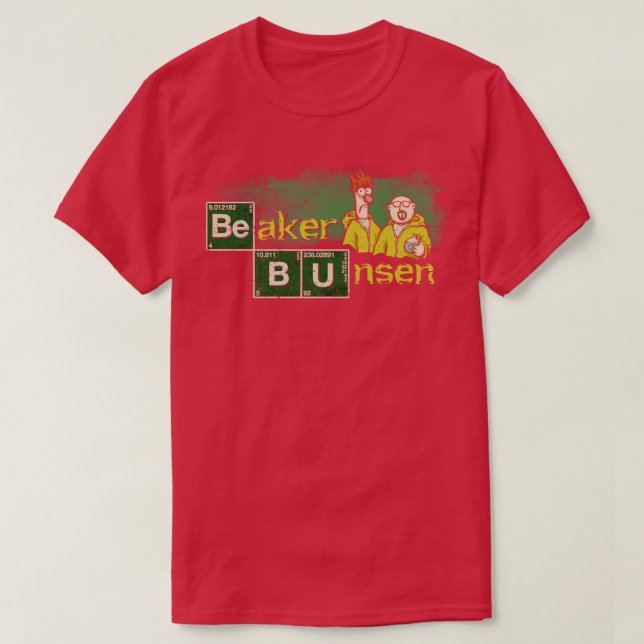 Beaker und Bunsen T-Shirt (Design vorne)