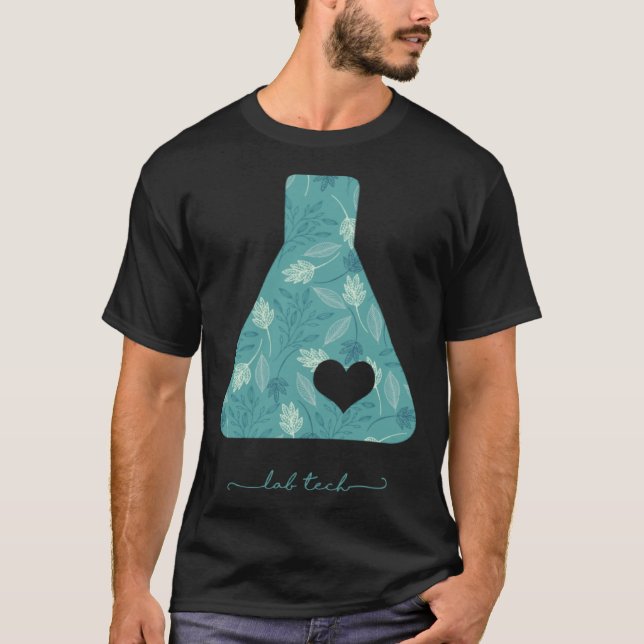 Beaker with heart medical lab tech love lab week T-Shirt (Vorderseite)