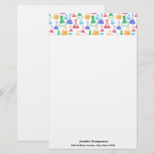 Beakers and Flask Fun Science Pattern Briefpapier