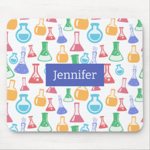 Beakers and Flask Fun Science Pattern Mousepad