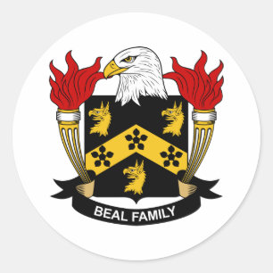 Beal Familienwappen Runder Aufkleber